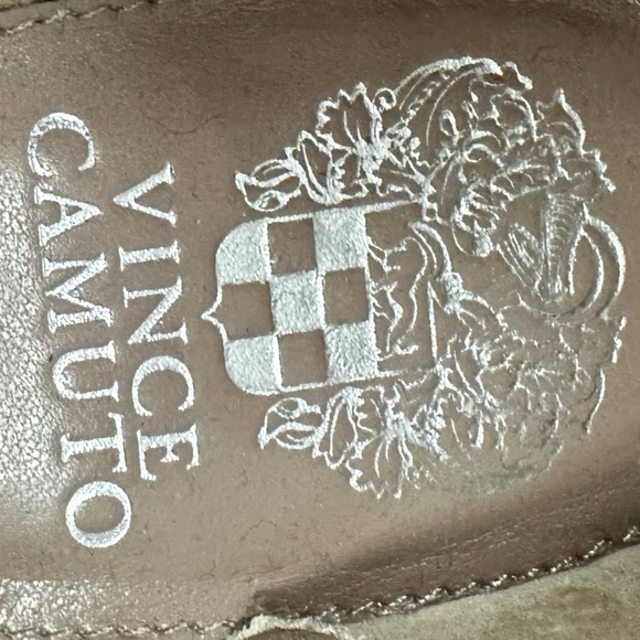 Vince Camuto Suede Wedge Sandals Espadrilles in Taupe Tan Size 9.5 Suede Leather - Picture 11 of 15